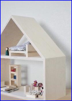 Dollhouse Wooden Kit Doll House Wood Toy Gift for Kids Large Girls Play Handmade