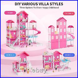 Dreamhouse Dollhouse Girls Toy for 4-5 Year Old 3-Story 10 Rooms Doll House 7