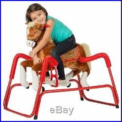 Dynamic Talking Plush Animated Spring Horse, Kids Ride-On Toy For Girls And Boys