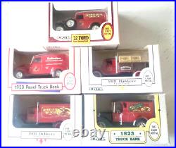 ERTL Anheuser Busch Budweiser Beer Lot of 5 Delivery Truck Car Diecast Vehicles