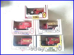 ERTL Anheuser Busch Budweiser Beer Lot of 5 Delivery Truck Car Diecast Vehicles