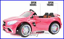 Electric Car For Girl 12 Volt Toy Battery Mercedes AMG Remote Control MP3 Pink