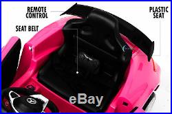 Electric Car For Girls 12V Power Toy Car Mercedes Benz GTR MP3 RC Spoiler Pink