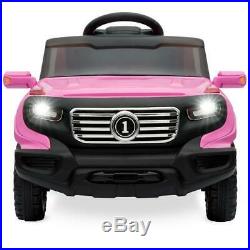 Electric Car For Kids Girls Ride on Car Truck 12V Remote 3 Speed LED Light Pink