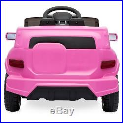 Electric Car For Kids Girls Ride on Car Truck 6V Remote 3 Speed LED Light Pink