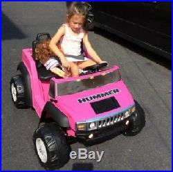 Electric Cars For Kids To Ride On Toys Girls Motorized Vehicles Hummer Pink 12V