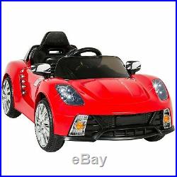 Electric Cars For Kids To Ride Toy Toddler 12V Girls With Music R/C Red Car NEW