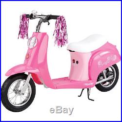Electric Scooter Bike for Kid Girl 24V Battery Powered Motorcycle Ride on Toy