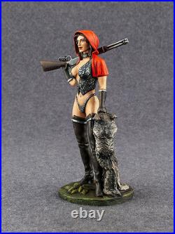 Elite Painted Sexy Girl Red Riding Hood Figure 1/24 Female 75mm Toy Tin Soldier