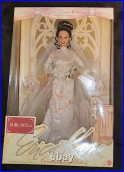 Erica Kane All My Children Doll Mattel 1999 Champagne Lace Wedding Dress SIGNED