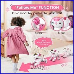 FUUY Robot Dog Toys for Girls Interactive Dog Toys FollowMe Robot Toys Intell