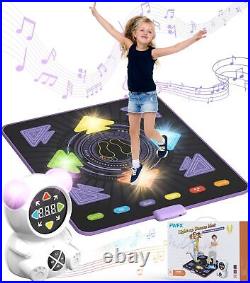 FWFX Dance Mat Toys for Boys & Girls, Rechargeable Dance Pad with Wireless Bl