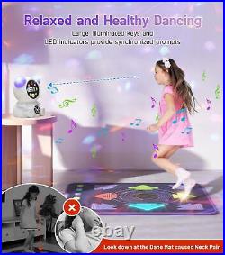 FWFX Dance Mat Toys for Boys & Girls, Rechargeable Dance Pad with Wireless Bl