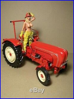 Figurine 1/18 Peinte The Tractor Girl Vroom For Minichamps Schuco 1/18