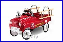 Fire Truck Pedal Car for Kids Red Firetruck Girl Boys Ride On Toys 3-7 Year Olds