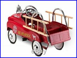 Fire Truck Pedal Car for Kids Red Firetruck Girl Boys Ride On Toys 3-7 Year Olds