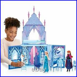 Frozen Castle Fold N Go Dollhouse Playset Furniture Girls Playhouse Play Fun