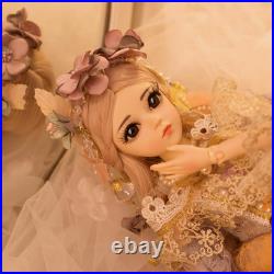 Full Set BJD Doll 1/3 Ball Jointed Girl Face Eyes Dress Makeup Birthday Gift Toy
