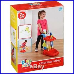 GIRLS RED CLEANING TROLLEY Set PLAY And PRETEND TOY SET Ideal Gift For KIDS 3+