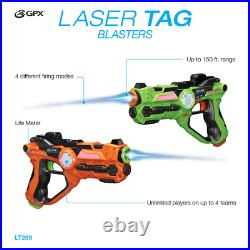 GPX Laser Tag Blasters 2 Pack Ages 8+ Toy Play Fight Gun Gift Set Girls Boys Fun