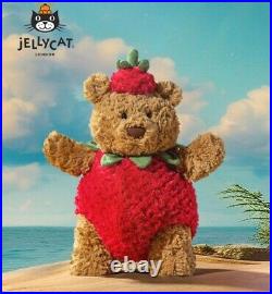 Genuine Bartholomew Bear Strawberry 10.2In Brown Bear Stuffed Toys Girl's Gift