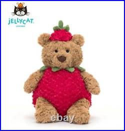 Genuine Bartholomew Bear Strawberry 10.2In Brown Bear Stuffed Toys Girl's Gift