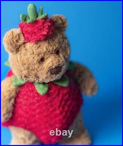 Genuine Bartholomew Bear Strawberry 10.2In Brown Bear Stuffed Toys Girl's Gift