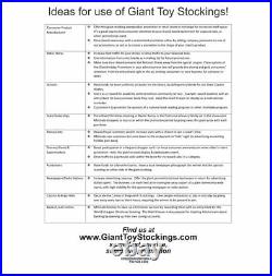 Giant Toy Stocking-Six Foot Stocking filled with Standard Toys for Children