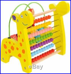 Girl Kid Wooden Play Learning Children Role Pretend Set Toy Abacus Giraffe Gift