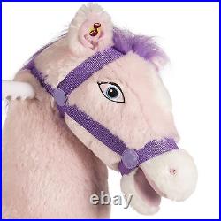 Girl Plush Pink Rocker Pony Ride On Toy Singing Moving Mouth Horse Toddler Fun