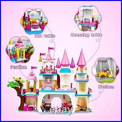 Girls Castle Princess Building Toys Girl Dream House 5-in-1 Pink Castle & Carria