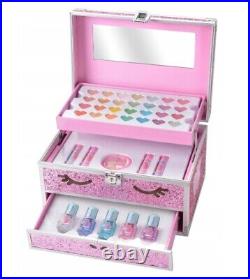 Girls Makeup Kit With Box Toy Kids Real Washable Cosmetic Girl Make Up Play Set