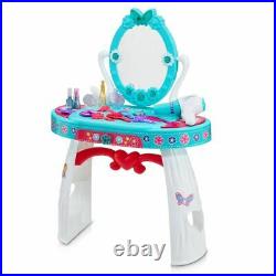 Girls Vanity Table Children Kids Dressing Mirror Make Up Desk Toy Play Set Gift