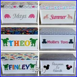 Girls/boys Wooden Personalised Children's Toy Box/Storage Box/chest Nursery