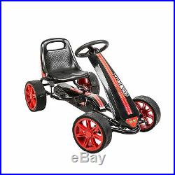 Go Kart Kids Outdoor Pedal Kart Racer Toys Ride On for Boys & Girls Safety Red