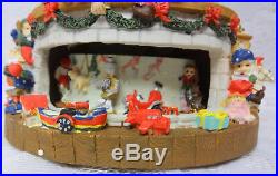 Grandeur Noel Christmas Santa Elfs Toys For Boys & Girls Musical Snow Globe Rare