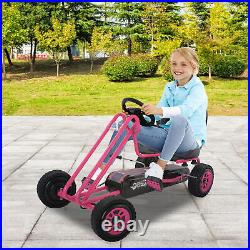 Hauck Lightning Pedal Ride On Go Kart Toys for Boys and Girls, Pink (Used)