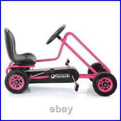 Hauck Lightning Pedal Ride On Go Kart Toys for Boys and Girls, Pink (Used)