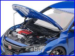 Honda Civic Type R (FK8) Brilliant Sporty Blue Metallic 1/18 Model Car by Autoa