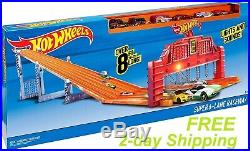 Hot Wheels Super 6 Lane Raceway Kid Toy Gift for Boys and Girls