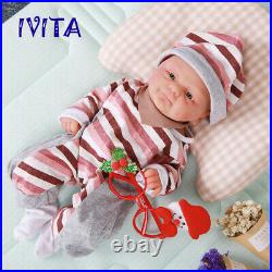 IVITA 14'' Full Body Soft Silicone Reborn Doll Newborn Baby Girl 1800g Toy Gift