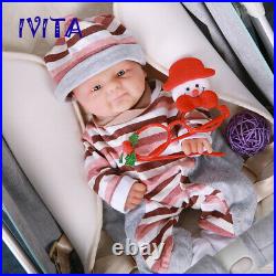 IVITA 14'' Full Body Soft Silicone Reborn Doll Newborn Baby Girl 1800g Toy Gift