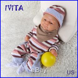 IVITA 14'' Silicone Baby Doll Full Body Realistic Lifelike Baby GIRL Toy 1650g