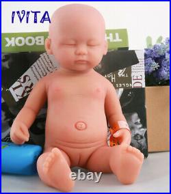 IVITA 15Silicone Rebirth Baby Doll Girl Sleeping Baby Gifts Toy Holiday Gifts