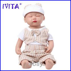 IVITA 15Silicone Rebirth Baby Doll Girl Sleeping Baby Gifts Toy Holiday Gifts