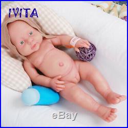 IVITA 16'' Full Body Silicone Reborn Doll Realistic Baby Girl Birthday Gift Toy