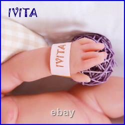 IVITA 16'' Handmade Silicone Reborn Doll Lifelike Baby Girl 2100g Xmas Gift Toy