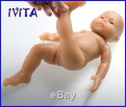 IVITA 16'' Realistic Silicone Reborn Baby Girl Doll Handmade Toys for Kids