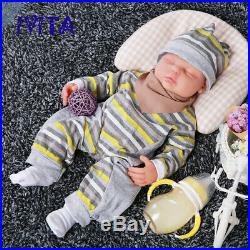 IVITA 18.5'' Silicone Newborn Baby Reborn Doll Lifelike Sleeping Girl 3700g Toy