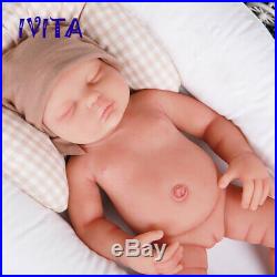 IVITA 18.5'' Silicone Newborn Baby Reborn Doll Lifelike Sleeping Girl 3700g Toy